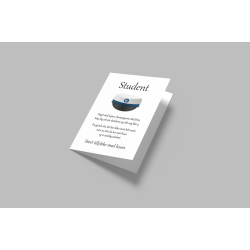 Student bl hue (A5 telegram med tilhrende kuvert)