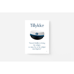 Tillykke med huen (Rd og bl hue) A5