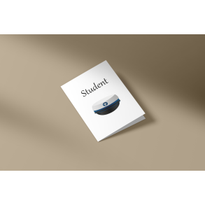 Student (bl� hue) (A7 foldekort)