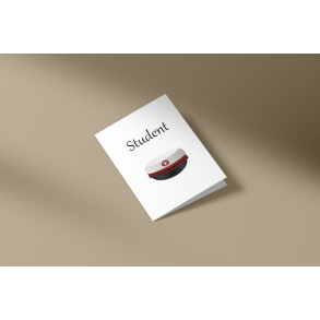 Student (r�d hue) (A7 foldekort)