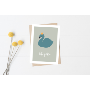Tillykke (bl svane) (A6)