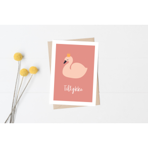 Tillykke (rosa svane) (A6)