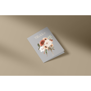 Tillykke (blomster) (A7 foldekort)