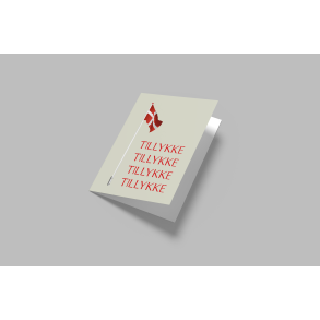 Tillykke DANNEBROG (A5 telegram med tilhrende kuvert)