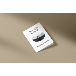 Tillykke med huen (bl) (A7 foldekort)