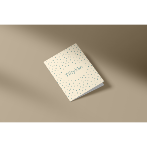 Tillykke (prikker) (A7 foldekort)