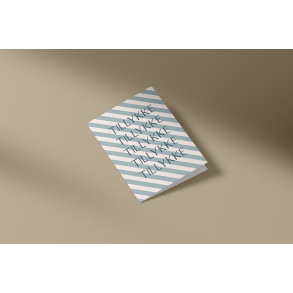 Tillykke bl� striber (A7 foldekort)