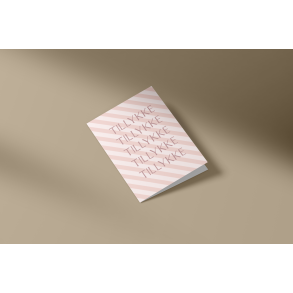 Tillykke rosa stiber (A7 foldekort)