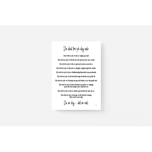 Du skal tro p dig selv (anti-jantelov) HVID