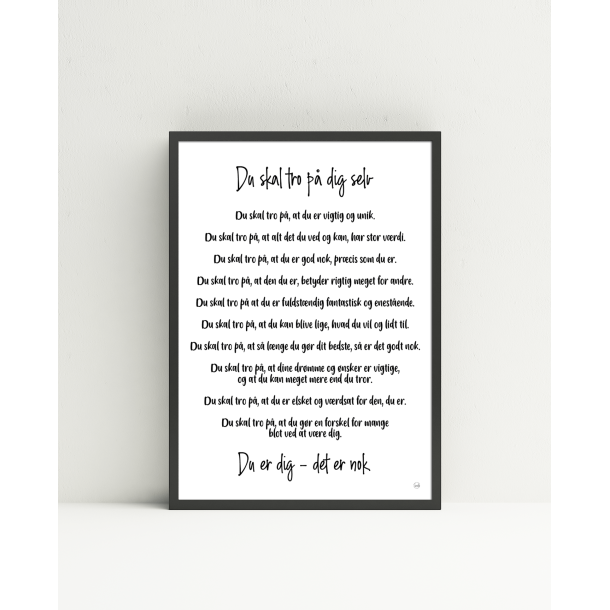 Du skal tro p dig selv (anti-jantelov) HVID