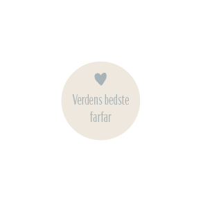 Verdens bedste farfar (Papirklistermrke 4 cm dia)