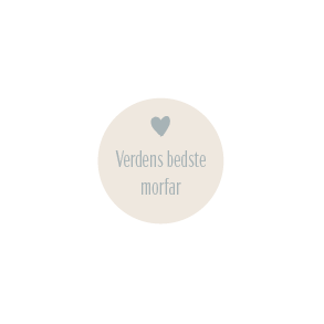 Verdens bedste morfar (Papirklistermrke 4 cm dia)